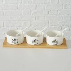 Aktion ❤️ 7-teiliges Schalen-Set - weiß - Bambus ✔️ -Angebote Garten Store 0130012400 03 1600Wx1600H