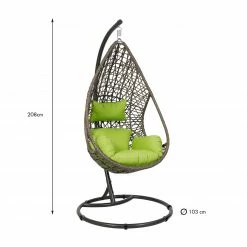 Bester Verkauf 🛒 Hängesessel - braun-grün - Metall-Polyrattan - 103 cm Ø ✔️ 20 Bester Verkauf 🛒 Hängesessel - braun-grün - Metall-Polyrattan - 103 cm Ø ✔️ -Angebote Garten Store 0310002500 04 1600Wx1600H