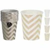 Beste Bewertungen von ⌛ 8er-Pack Pappbecher - gold-weiß - 250 ml ⭐
