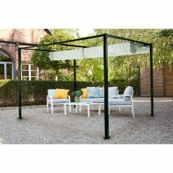Bester Verkauf 🛒 Pavillon - hellgrau - anthrazit - 400 cm breit ⌛ -Angebote Garten Store 1012000500 03 1600Wx1600H