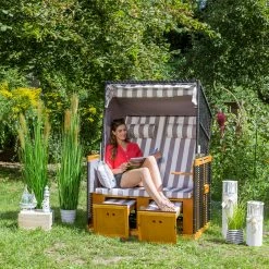 Coupon 🧨 Gardiola Strandkorb - weiß-grau - massiv - 118x159 cm ⭐ -Angebote Garten Store 1015043600 03 1600Wx1600H