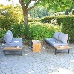 Großhandel ⌛ 3-teiliges Lounge-Set - Akazie massiv-Aluminium - mit Polster 🎉 15 Großhandel ⌛ 3-teiliges Lounge-Set - Akazie massiv-Aluminium - mit Polster 🎉 -Angebote Garten Store 1015063500 06 1600Wx1600H