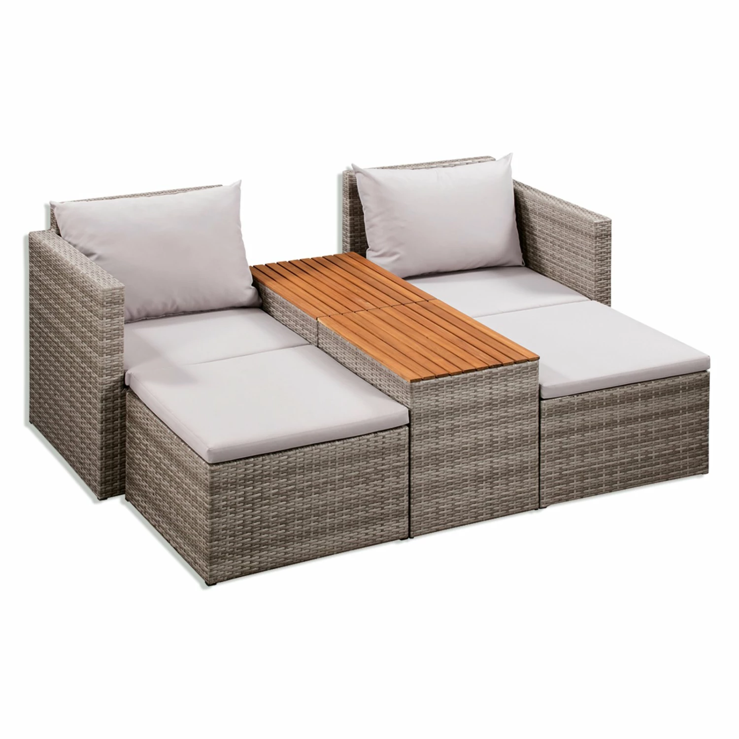 Großhandel 🧨 Gardiola 6-teiliges Lounge-Modulset - grau 🎉 4 Großhandel 🧨 Gardiola 6-teiliges Lounge-Modulset - grau 🎉 – Bild 2