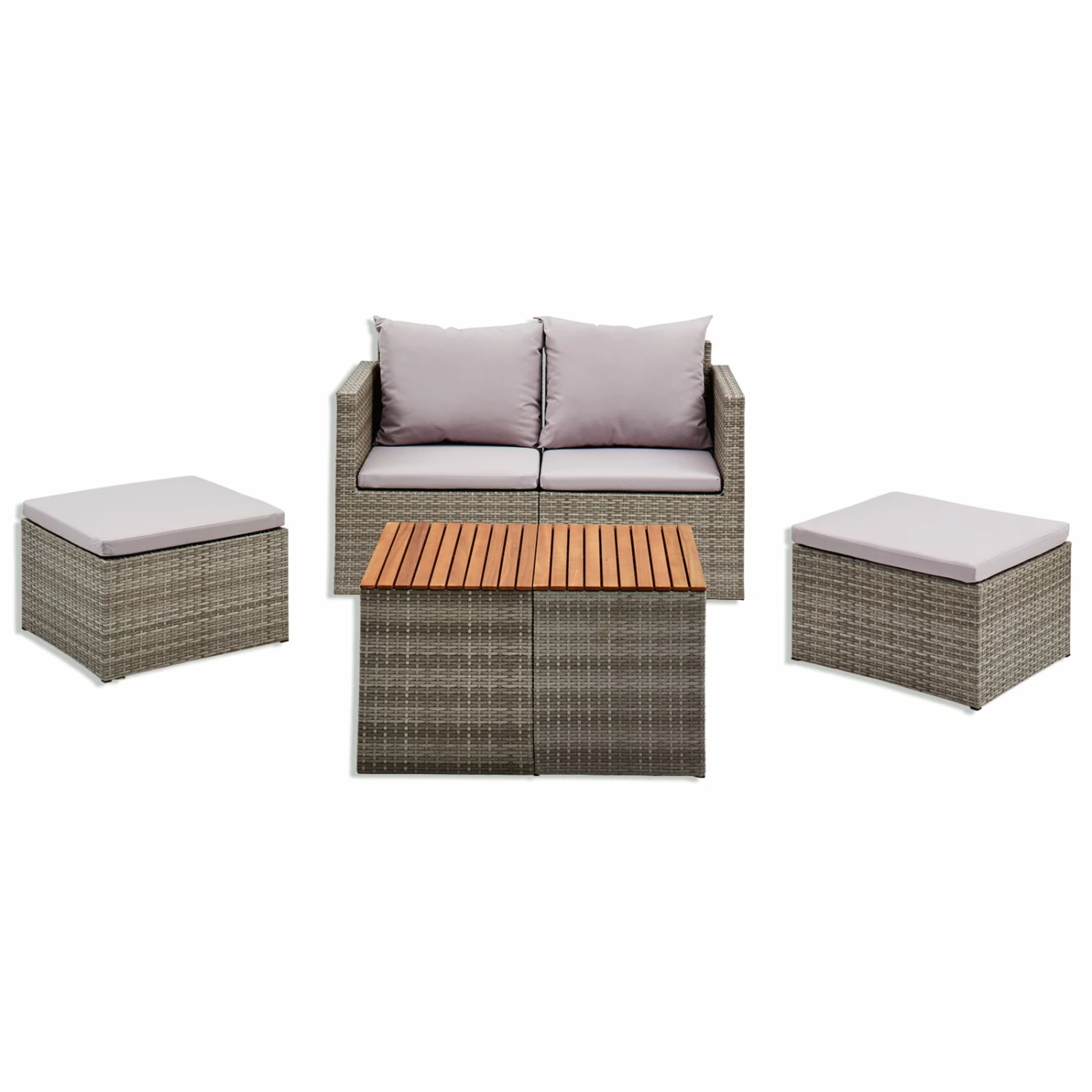 Großhandel 🧨 Gardiola 6-teiliges Lounge-Modulset - grau 🎉 3 Großhandel 🧨 Gardiola 6-teiliges Lounge-Modulset - grau 🎉