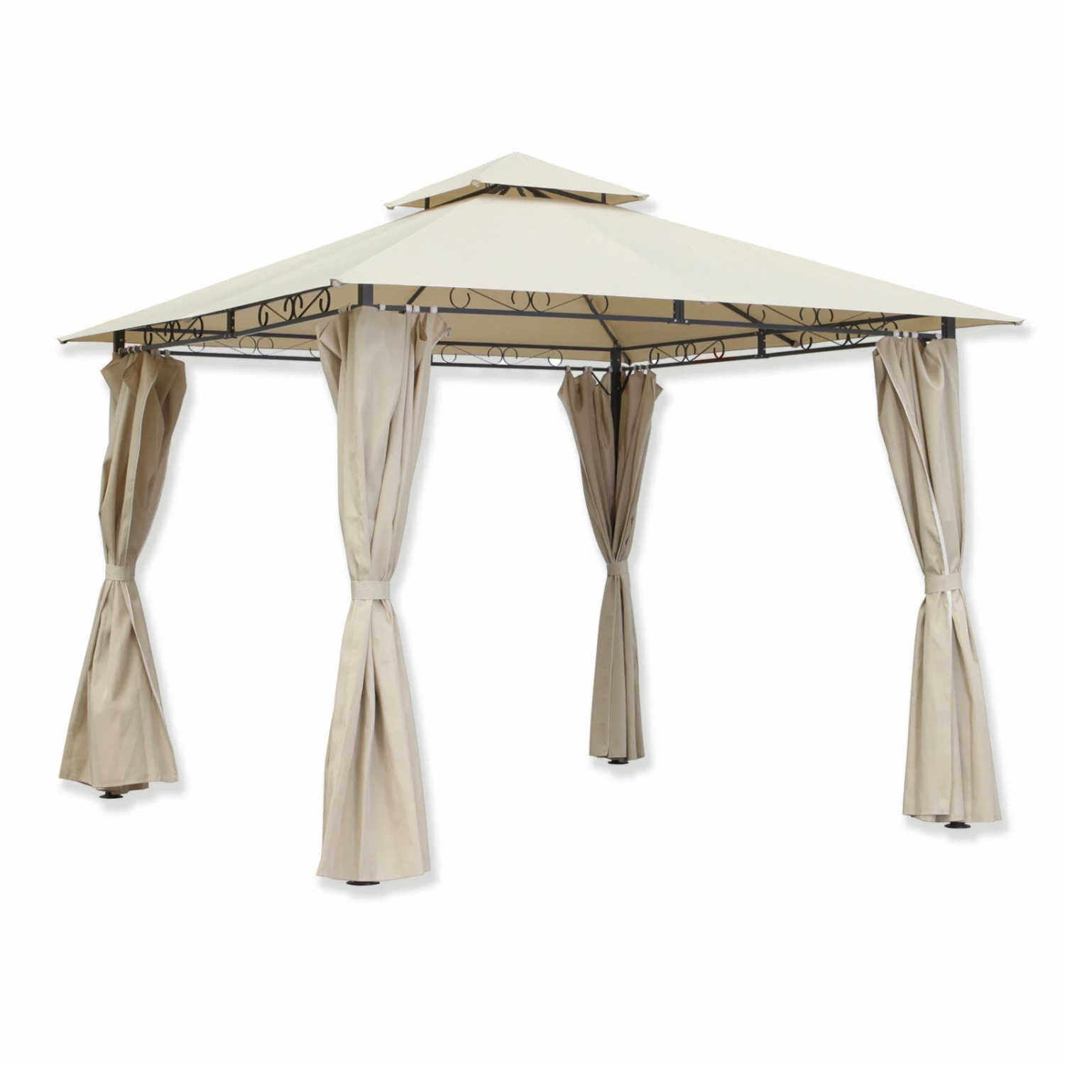 Blitzangebot 🧨 Gardiola Pavillon - beige-anthrazit - 3x3 Meter ⌛ 4 Blitzangebot 🧨 Gardiola Pavillon - beige-anthrazit - 3x3 Meter ⌛ – Bild 2