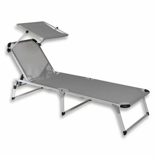 Neu 👏 Gardiola Gartenliege - grau - mit Sonnenschutz 🔥 -Angebote Garten Store 1015089900 1600Wx1600H