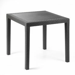 Neu 🔔 Gartentisch - anthrazit - Rattanoptik - 79x79 cm ✨