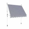 Brandneu ⌛ Balkon Markise - blau-weiß - 200 cm breit ⭐