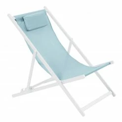 Bestes Angebot 🥰 Garten-Klappstuhl - mint-weiß - Aluminium-Gestell 👍