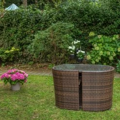 Großhandel 😀 Gardiola Sitzgruppe - braun - Rattan - platzsparend ⭐ -Angebote Garten Store 1015174700 04 1600Wx1600H