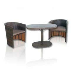 Großhandel 😀 Gardiola Sitzgruppe - braun - Rattan - platzsparend ⭐ -Angebote Garten Store 1015174700 09 1600Wx1600H