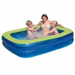 Bestpreis 👍 Pool - blau-grün - Kunststoff - 2 Ringe 🎉