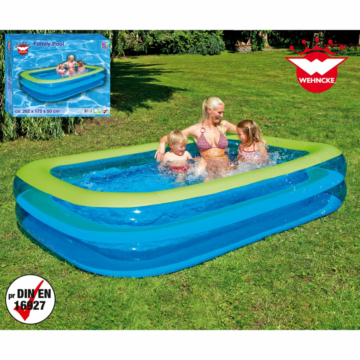 Rabatt ⌛ Pool - blau-grün - Kunststoff - 262 cm ✔️ 5 Rabatt ⌛ Pool - blau-grün - Kunststoff - 262 cm ✔️ – Bild 3