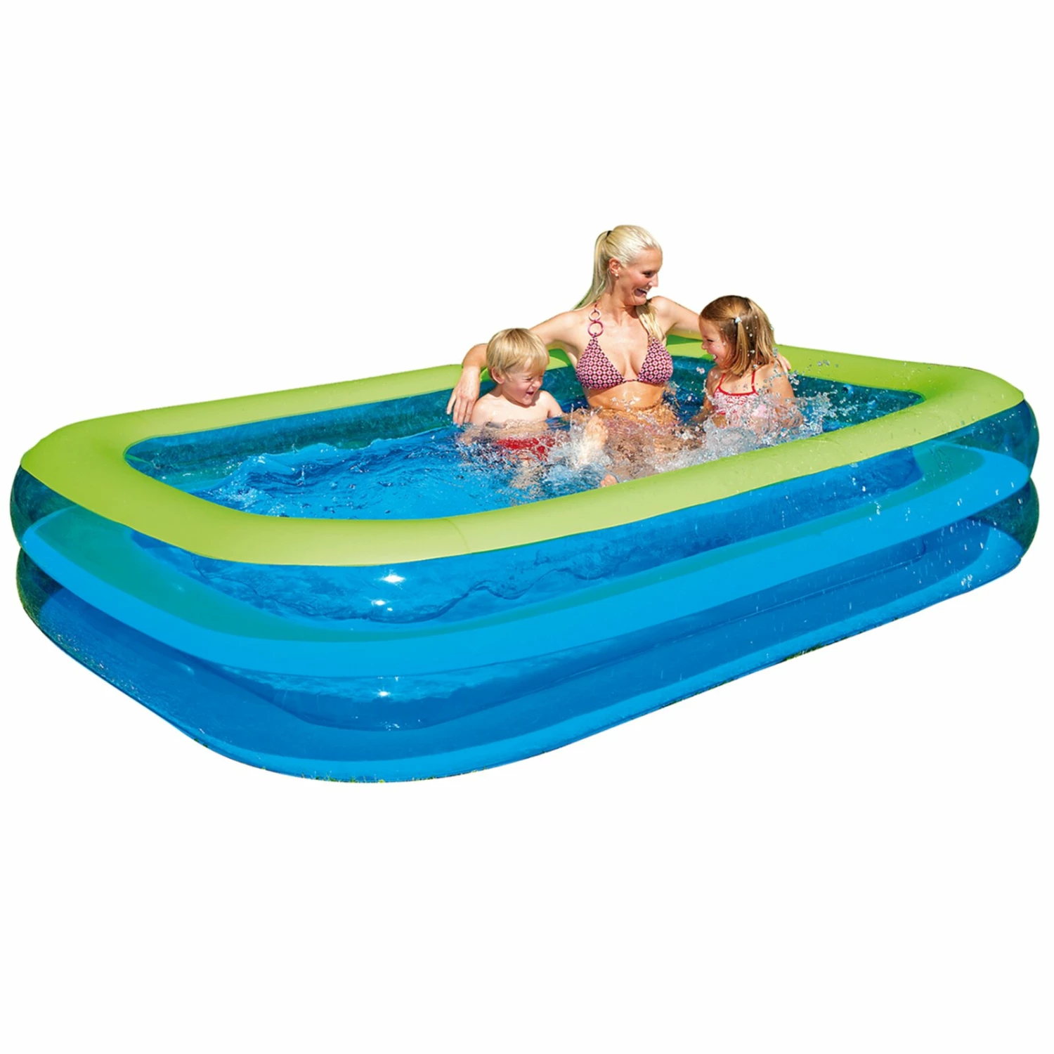 Rabatt ⌛ Pool - blau-grün - Kunststoff - 262 cm ✔️ 3 Rabatt ⌛ Pool - blau-grün - Kunststoff - 262 cm ✔️