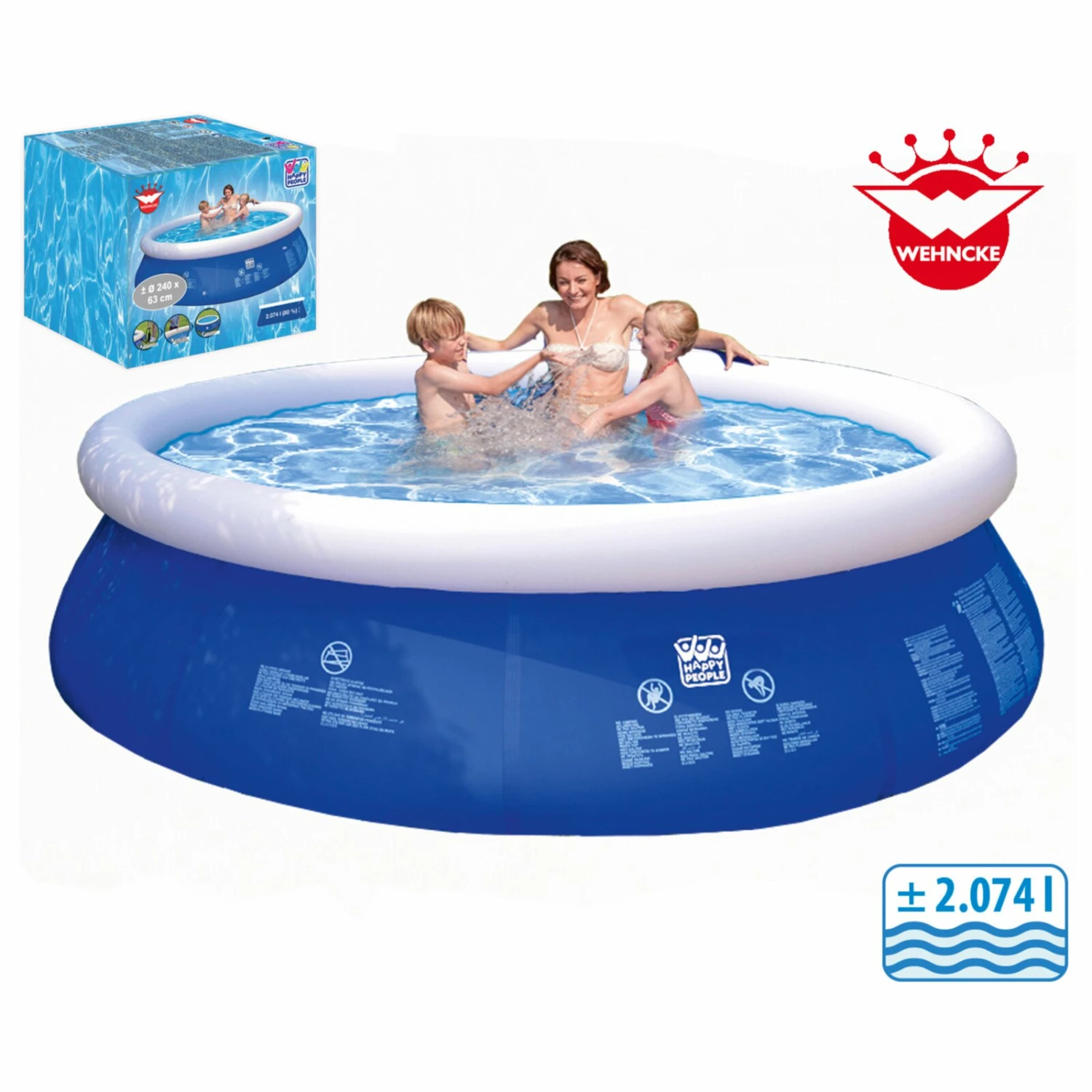 Am billigsten 😉 Pool - blau-weiß - Ø 240 cm 😉 6 Am billigsten 😉 Pool - blau-weiß - Ø 240 cm 😉 – Bild 4