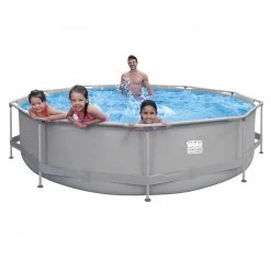 Aktion 😉 Stahlrahmenpool - grau - Ø 360 cm ⌛