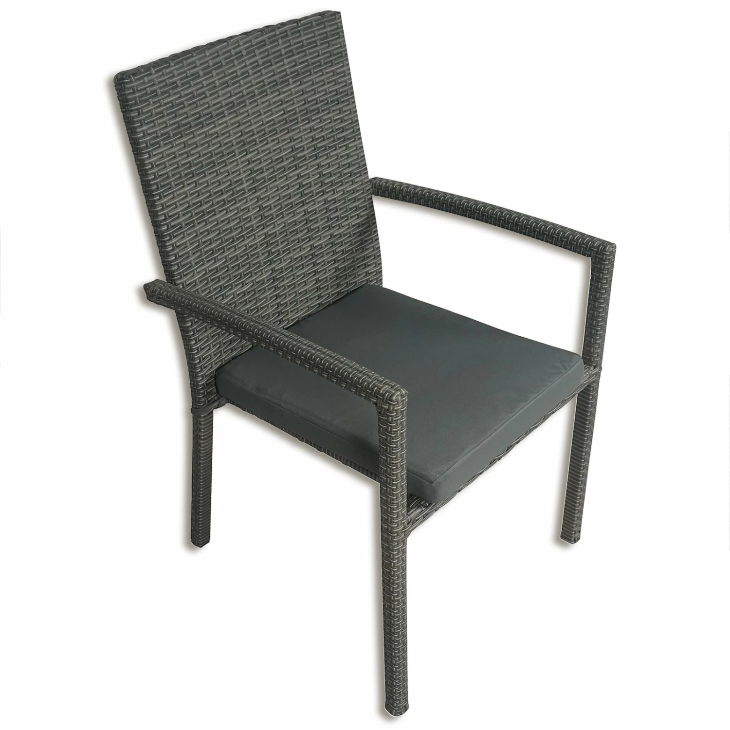 Aktion 😀 Gardiola Gartenstuhl - grau - stapelbar - Rattan-Optik 👏 3 Aktion 😀 Gardiola Gartenstuhl - grau - stapelbar - Rattan-Optik 👏