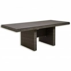 Billig ⭐ Gardiola Gartentisch - grau-braun - 220x100 cm 👏