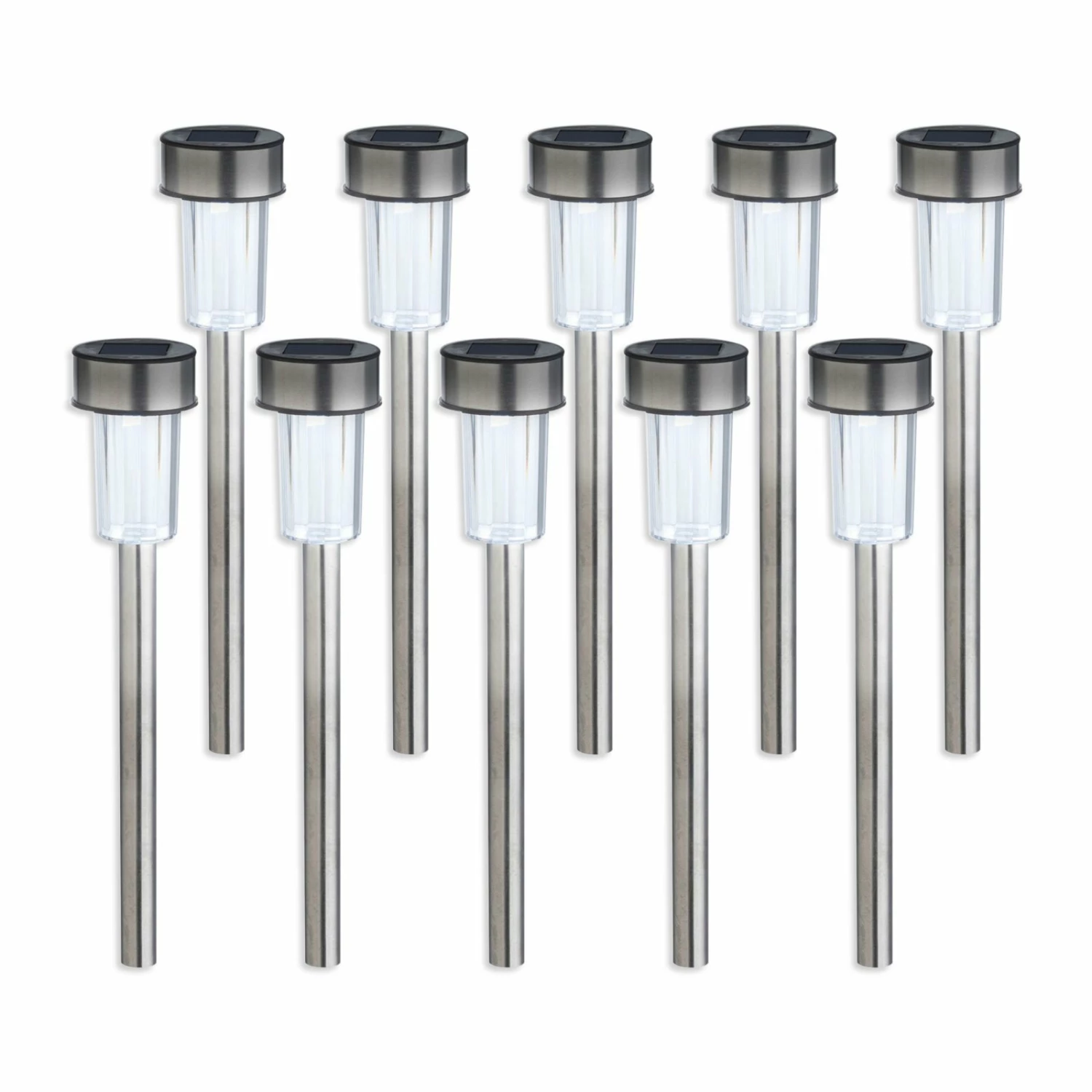 Schlussverkauf 😉 LED-Solar-Leuchte Erdspieß - 10er Set 🌟 3 Schlussverkauf 😉 LED-Solar-Leuchte Erdspieß - 10er Set 🌟