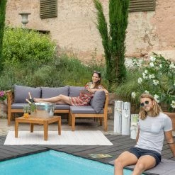 Rabatt 🥰 Gardiola 14-teiliges Gartenmöbel-Loungeset - anthrazit - Akazie massiv ✨