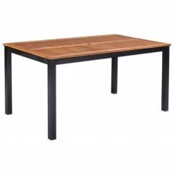 Blitzangebot 🤩 Gardiola Gartentisch - natur-schwarz - Akazie Mangium massiv 😍