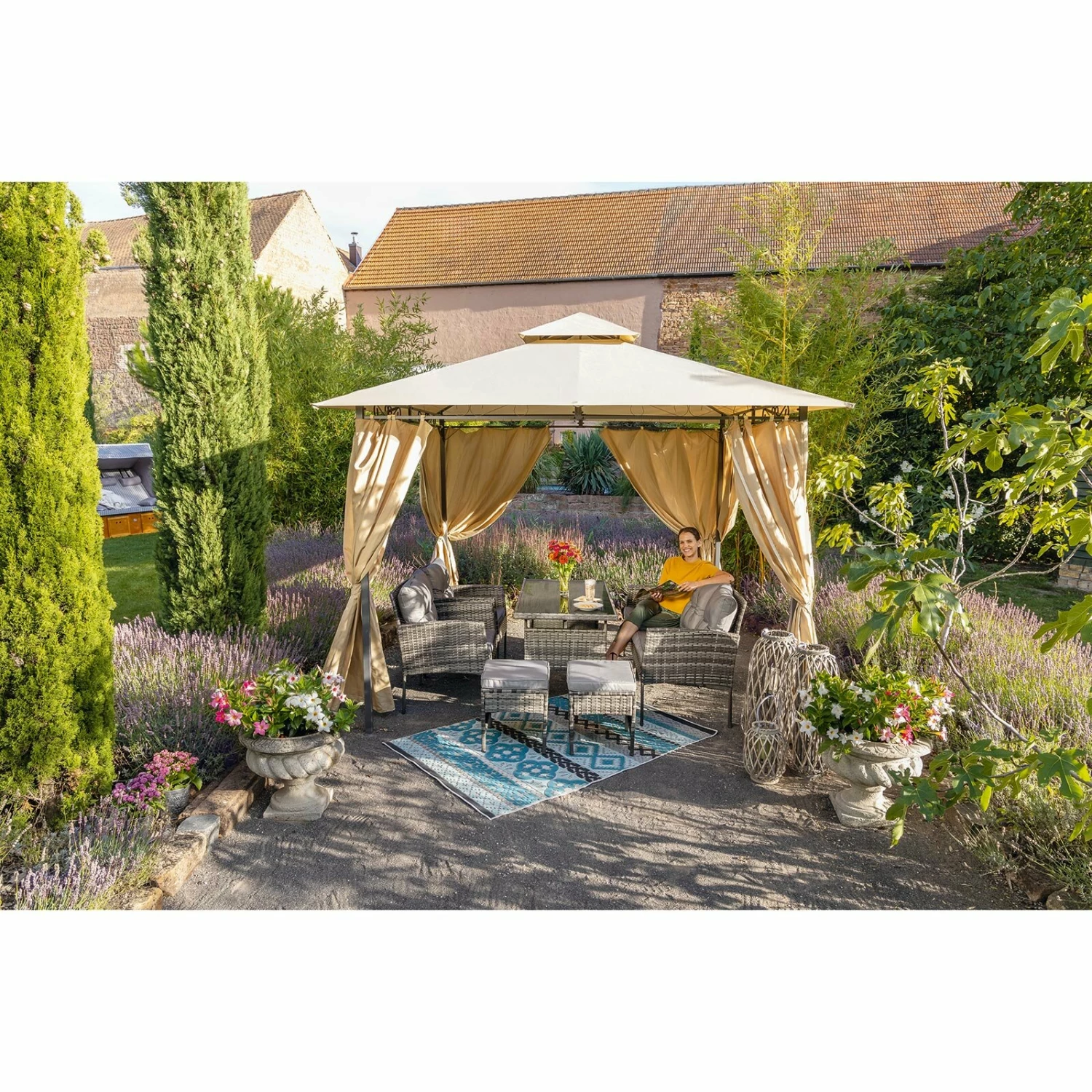 Am billigsten ⭐ Gardiola 16-teiliges Gartenmöbel-Set - grau - mit Polster 😉 6 Am billigsten ⭐ Gardiola 16-teiliges Gartenmöbel-Set - grau - mit Polster 😉 – Bild 4