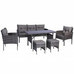 Am billigsten ⭐ Gardiola 16-teiliges Gartenmöbel-Set - grau - mit Polster 😉