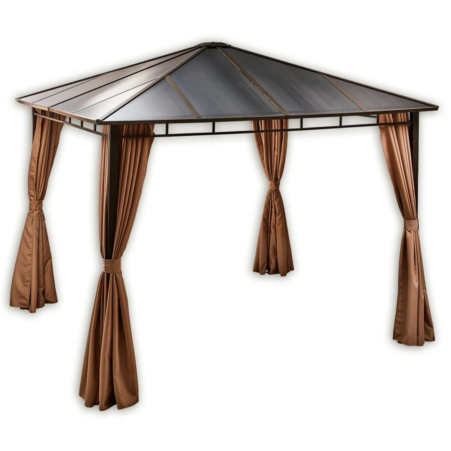 Bestpreis 🤩 Gardiola Pavillon PANAY - braun - 300x300 cm 💯 4 Bestpreis 🤩 Gardiola Pavillon PANAY - braun - 300x300 cm 💯 – Bild 2