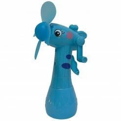 Billig 😍 Handventilator - blau - mit Kurbel 🧨