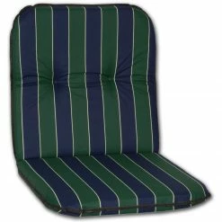 Schlussverkauf 🎁 Niedriglehner-Auflage - Streifen - dunkelblau-grün - 96 cm 🎁