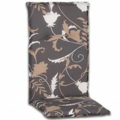 Auslauf 🧨 Hochlehner-Auflage - Blume - grau-weiß - 118 cm 👍