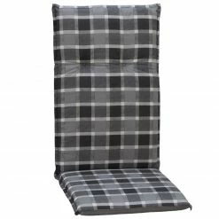 Rabatt 🧨 Hochlehner-Auflage - kariert - grau - 118 cm ⌛