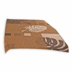 Blitzangebot 🔔 In-/Outdoorteppich - braun - Blätter - 80x240 cm 🧨