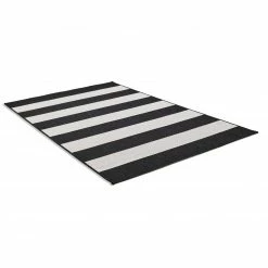 Blitzangebot ⭐ In-/Outdoorteppich - schwarz-weiß - 80x150 cm 🤩