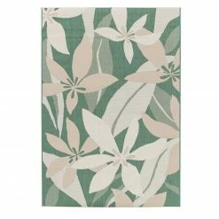 Beste Bewertungen von 🌟 In-/Outdoorteppich - grün-beige - Blumen - 80x150 cm ⌛