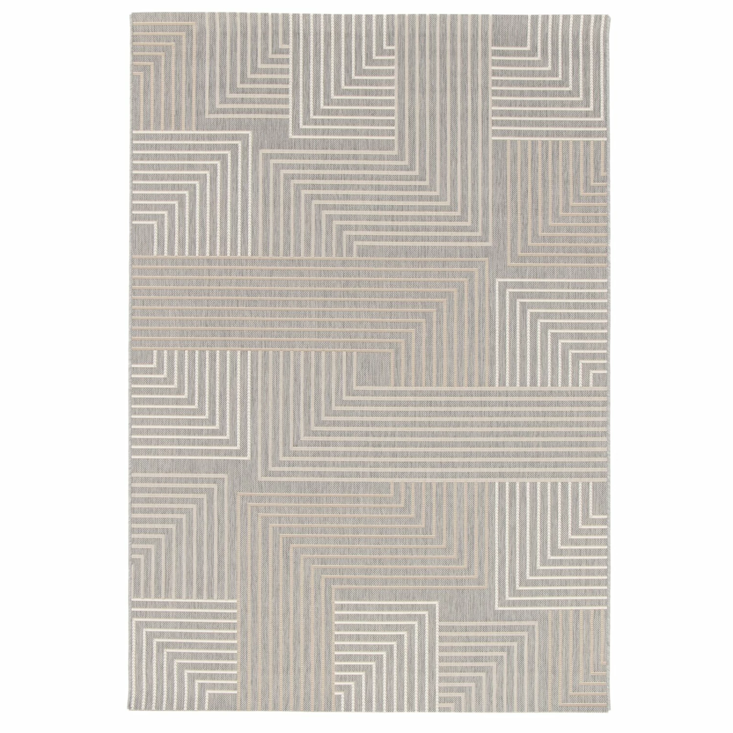 Budget ⌛ In-/Outdoorteppich - graumix - Linien - 80x150 cm 👍 3 Budget ⌛ In-/Outdoorteppich - graumix - Linien - 80x150 cm 👍