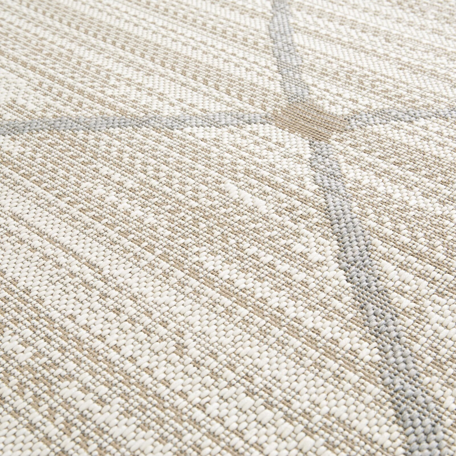 Schlussverkauf 🛒 In-/Outdoorteppich - creme-beige - Rauten - 80x150 cm 🥰 6 Schlussverkauf 🛒 In-/Outdoorteppich - creme-beige - Rauten - 80x150 cm 🥰 – Bild 4