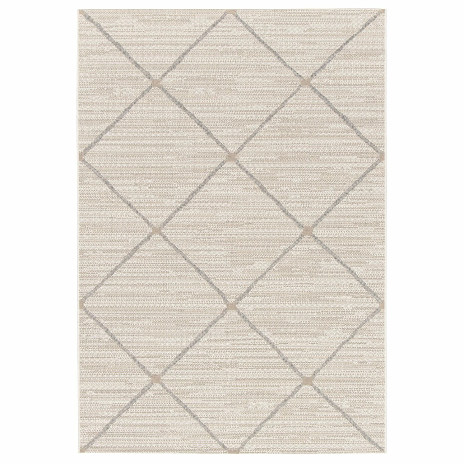 Schlussverkauf 🛒 In-/Outdoorteppich - creme-beige - Rauten - 80x150 cm 🥰 3 Schlussverkauf 🛒 In-/Outdoorteppich - creme-beige - Rauten - 80x150 cm 🥰