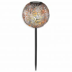 Aktion 👏 Solar-LED-Erdspieß - silber-grau - 54 cm hoch 🎁