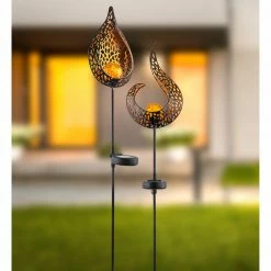 Billig 😀 Solar-LED-Erdspieß - schwarz-gold - 90 cm hoch 🔔 -Angebote Garten Store 2099016300 04 1600Wx1600H