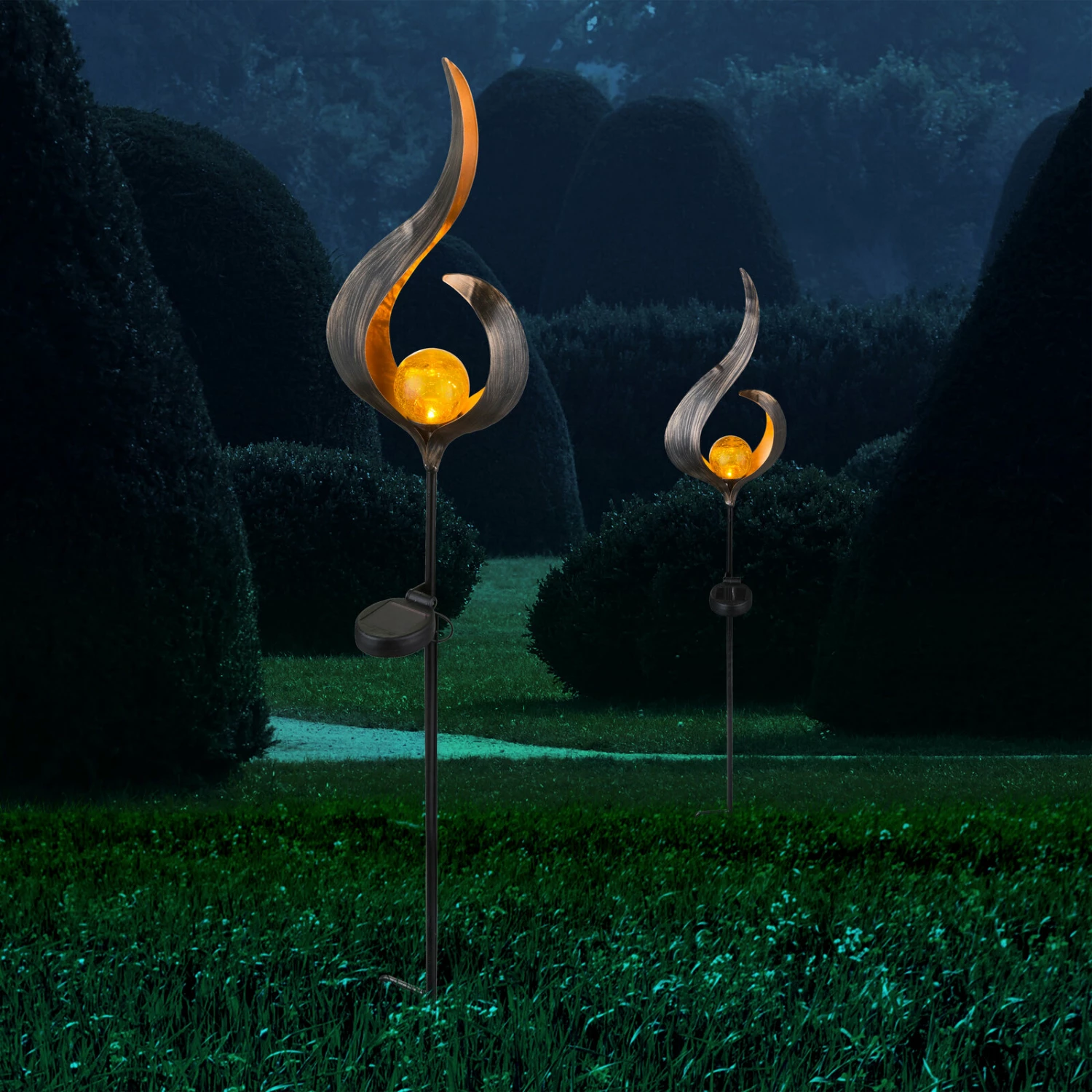 Blitzangebot 👏 Solar-LED-Erdspieß - Metall-Glas - 90 cm hoch 🔔 5 Blitzangebot 👏 Solar-LED-Erdspieß - Metall-Glas - 90 cm hoch 🔔 – Bild 3