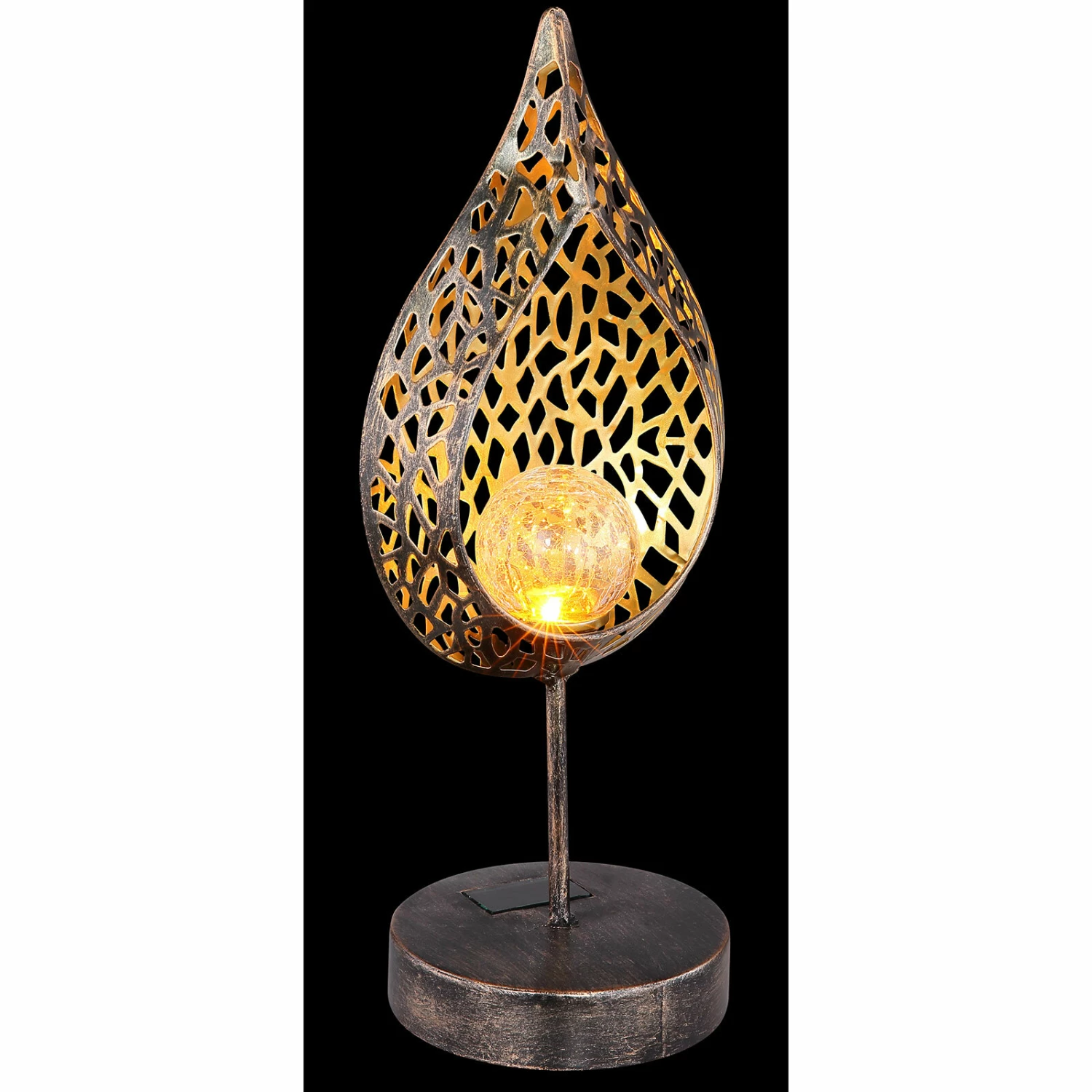 Am billigsten 🧨 Solar-LED-Dekoleuchte - schwarz-gold - 35 cm hoch ⭐ 5 Am billigsten 🧨 Solar-LED-Dekoleuchte - schwarz-gold - 35 cm hoch ⭐ – Bild 3