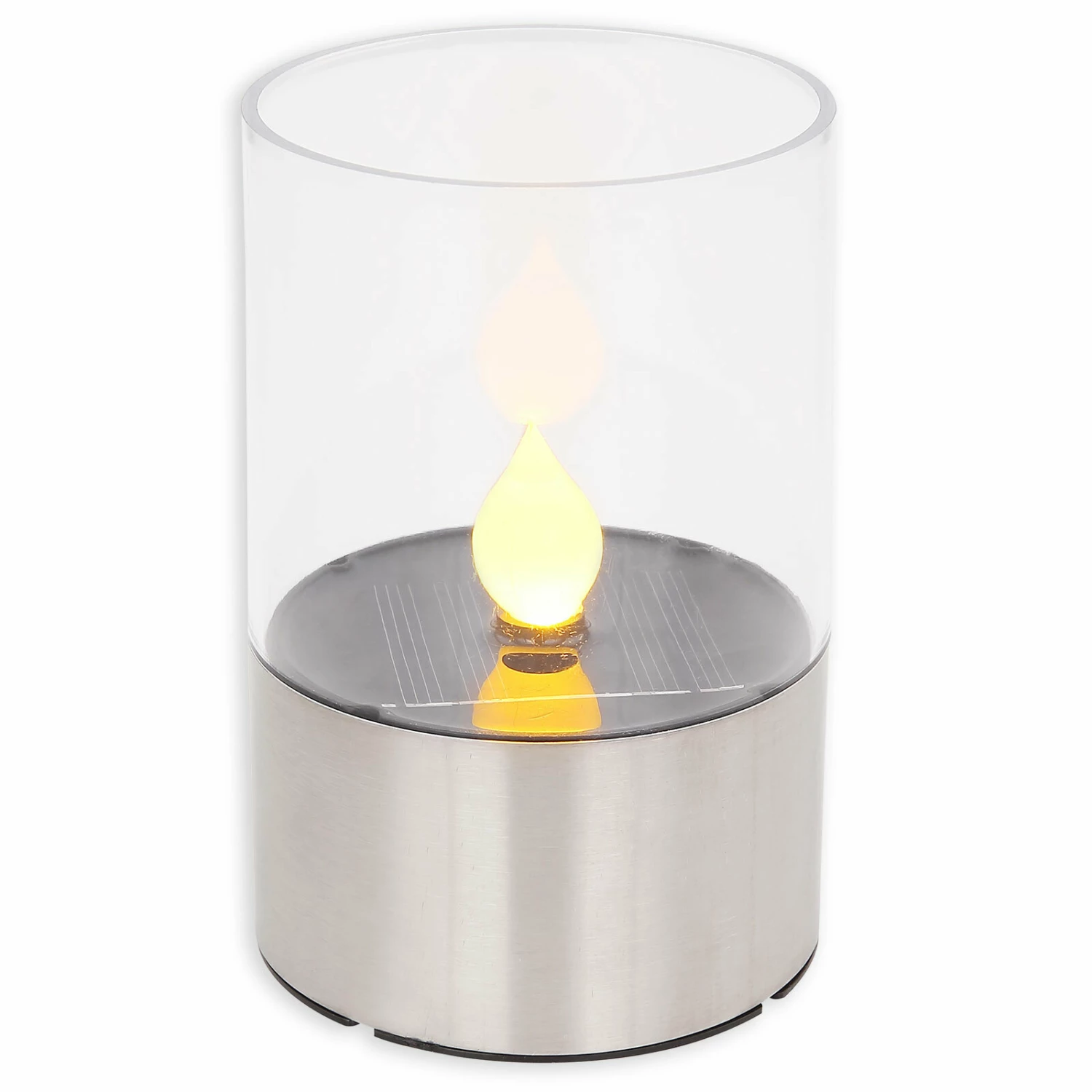 Blitzangebot 🧨 Solar-LED-Dekoleuchte - silber - mit Flammeneffekt - 11 cm hoch 👍 3 Blitzangebot 🧨 Solar-LED-Dekoleuchte - silber - mit Flammeneffekt - 11 cm hoch 👍