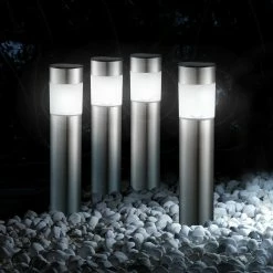 Bestes Angebot 🌟 Solar-LED-Erdspieß 4er-Set - 38 cm hoch 😍