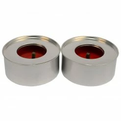 Budget 👍 2er-Set Marschall mit Deckel - rot-silber 👍