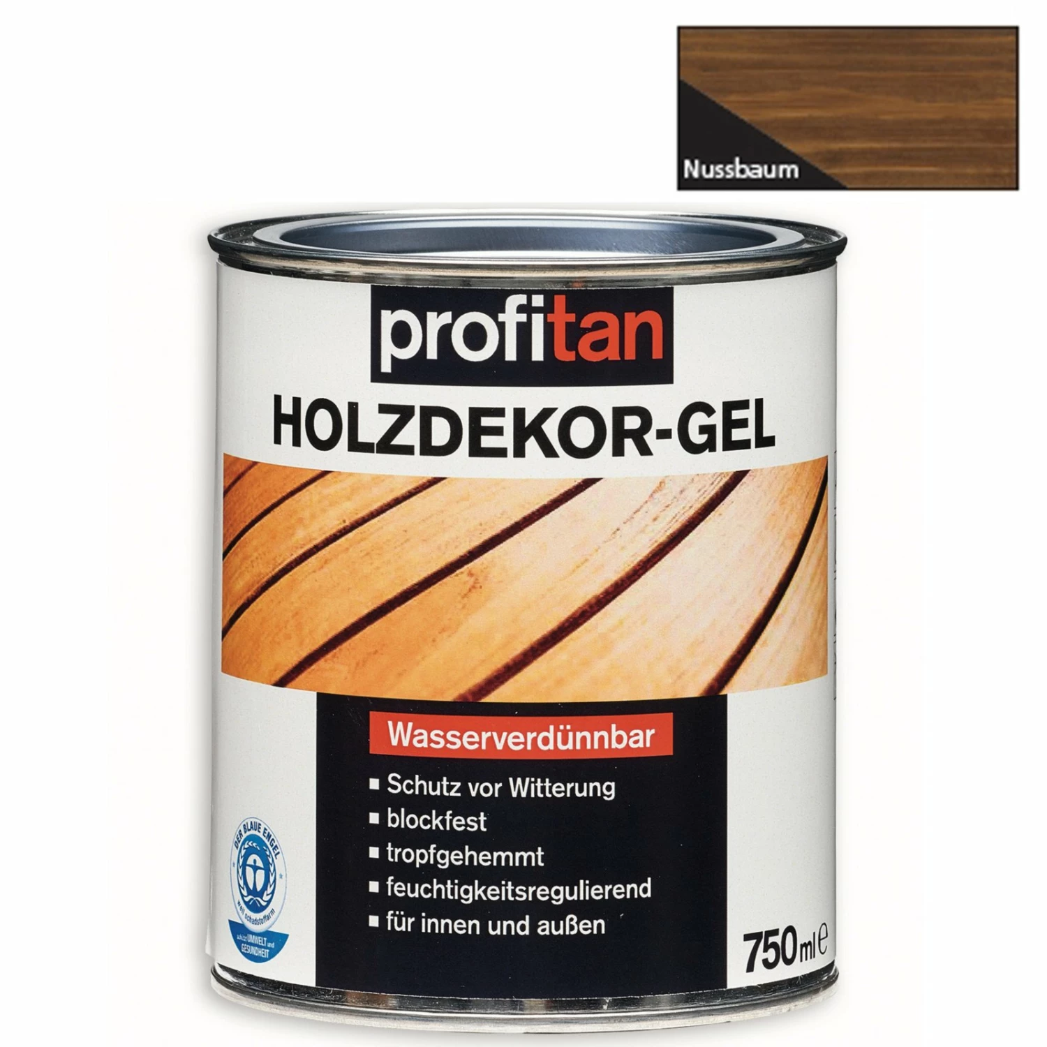 Auslauf 🎉 profitan Holzdekor-Gel - nussbaum - 750 ml 🎉 3 Auslauf 🎉 profitan Holzdekor-Gel - nussbaum - 750 ml 🎉