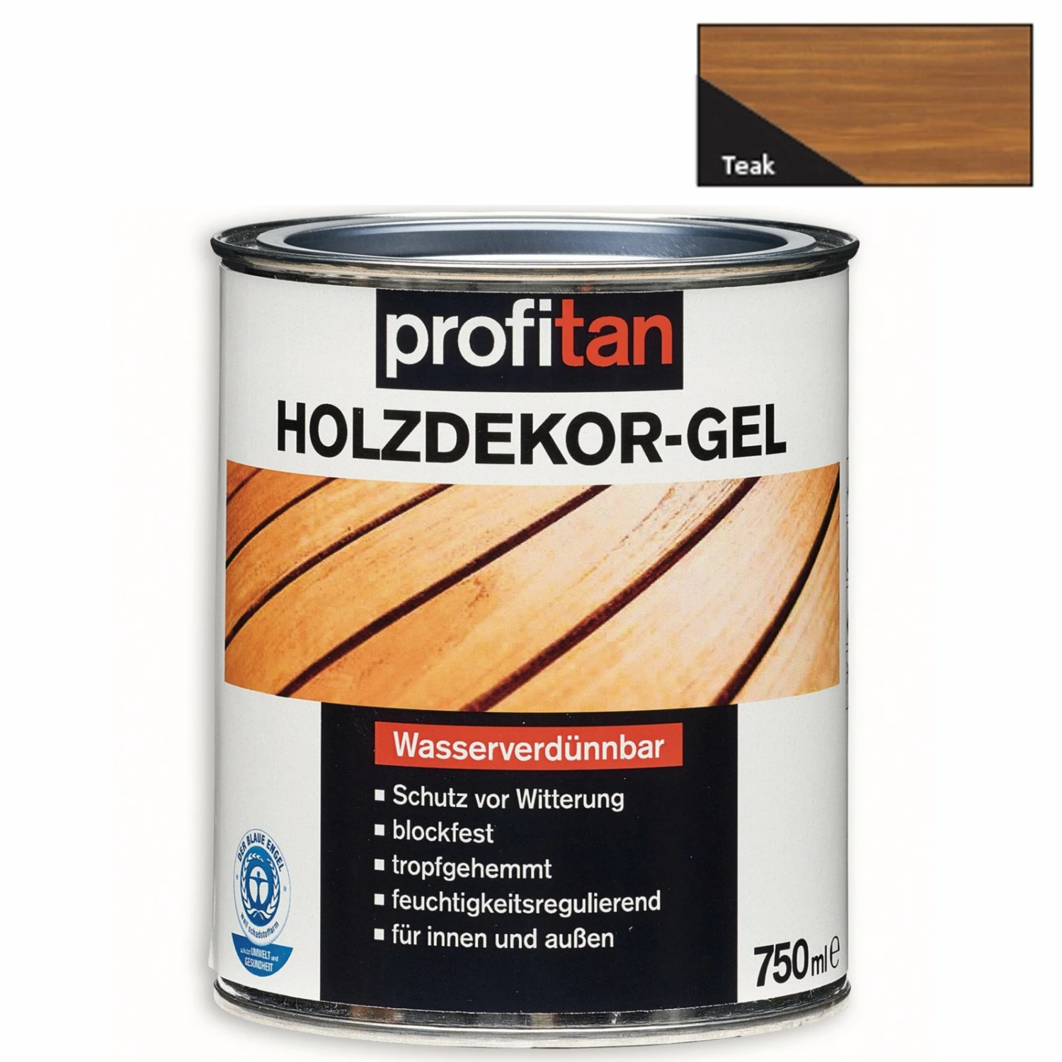 Billig 😉 profitan Holzdekor-Gel - teak - 750 ml ⭐ 3 Billig 😉 profitan Holzdekor-Gel - teak - 750 ml ⭐