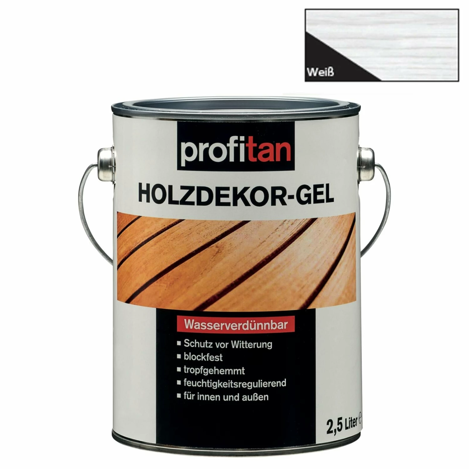 Neu 😍 profitan Holzdekor-Gel - weiß - 2,5 Liter ✨ 3 Neu 😍 profitan Holzdekor-Gel - weiß - 2,5 Liter ✨