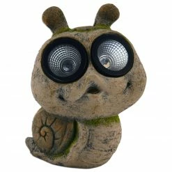 Schlussverkauf ⭐ Solarleuchte Schnecke - grau-braun - 21 cm hoch 😍