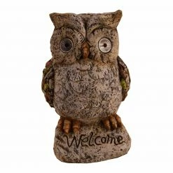 Bester Verkauf 😍 Solar-Dekofigur Eule - beige-braun - 37 cm 🥰